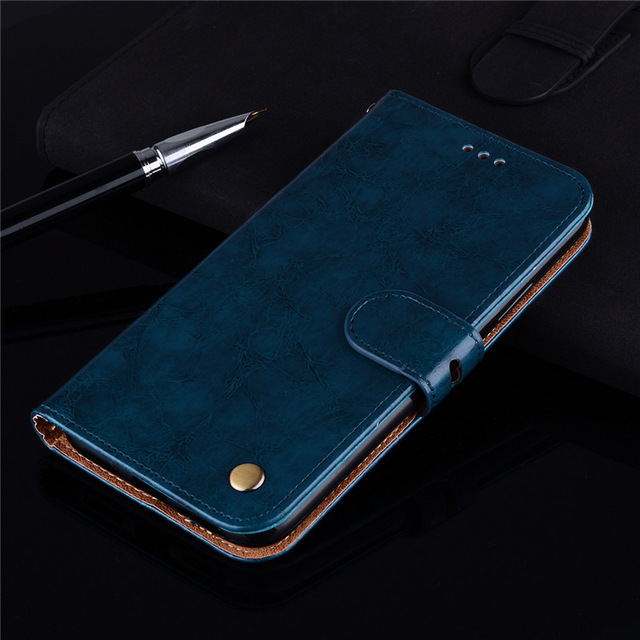 Leather Case For Huawei Y6 2018 Wallet Luxury Flip PU Leather Phone Back Cover Bags Cases For Huawei